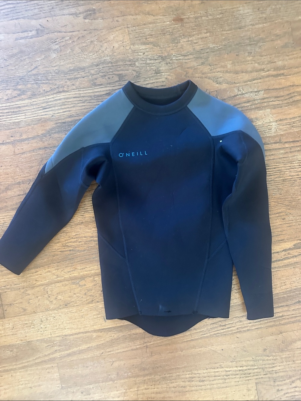 O'Neill Black and Gray Neoprene Surf Jacket wetsuit top